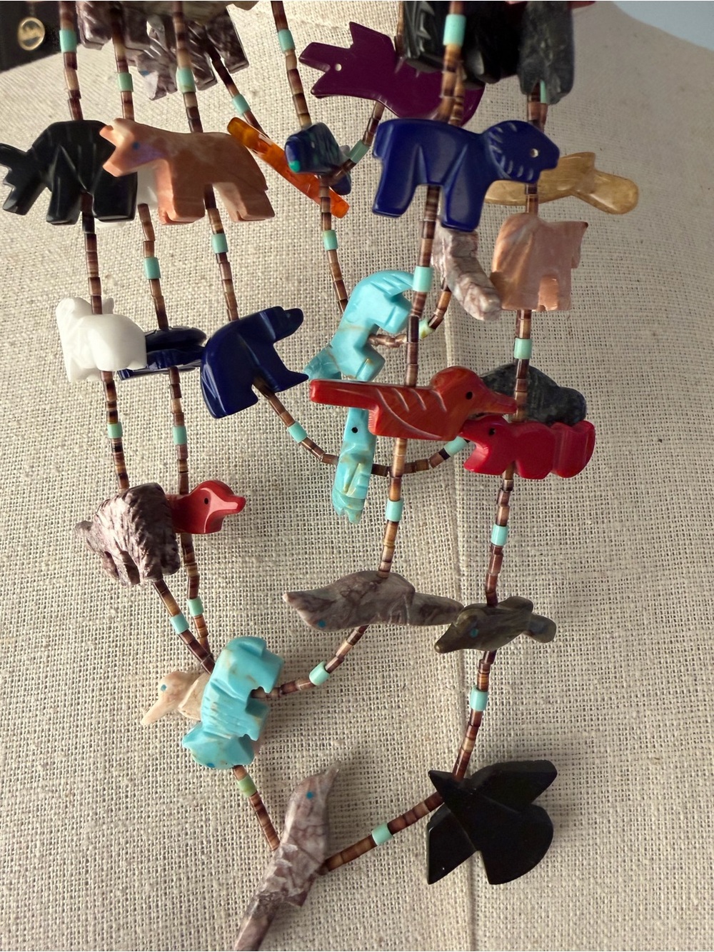 Vintage Multi-Color Animal Fetish Necklace - Women Jewelry Native American - Picture 8 of 11